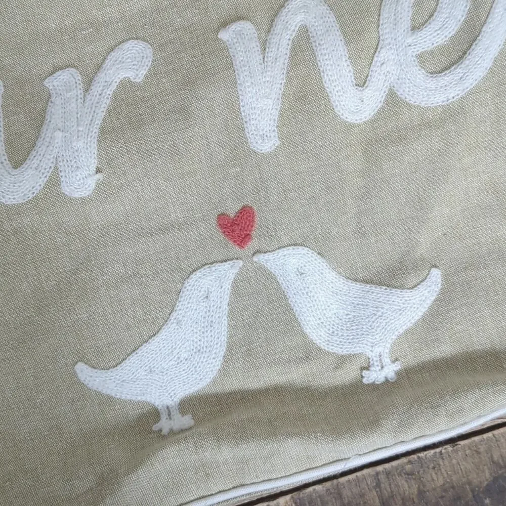 Our Nest Pillow Cover Love Birds